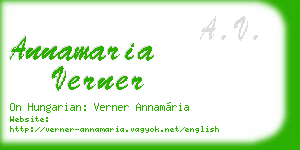 annamaria verner business card